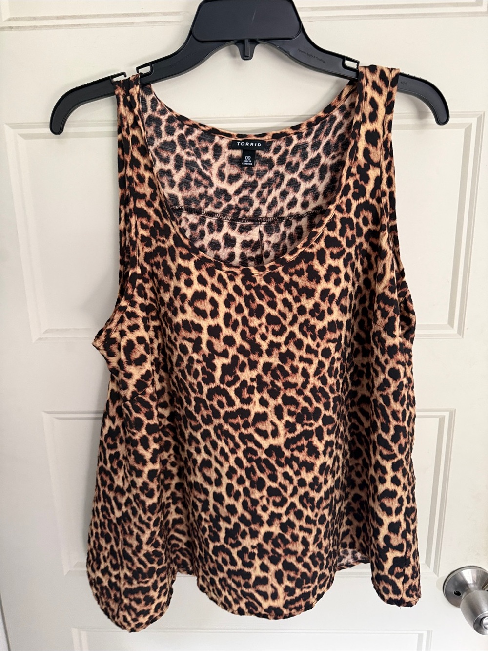 torrid Leopard-Print Scoop Neck Tank - Brown & Black